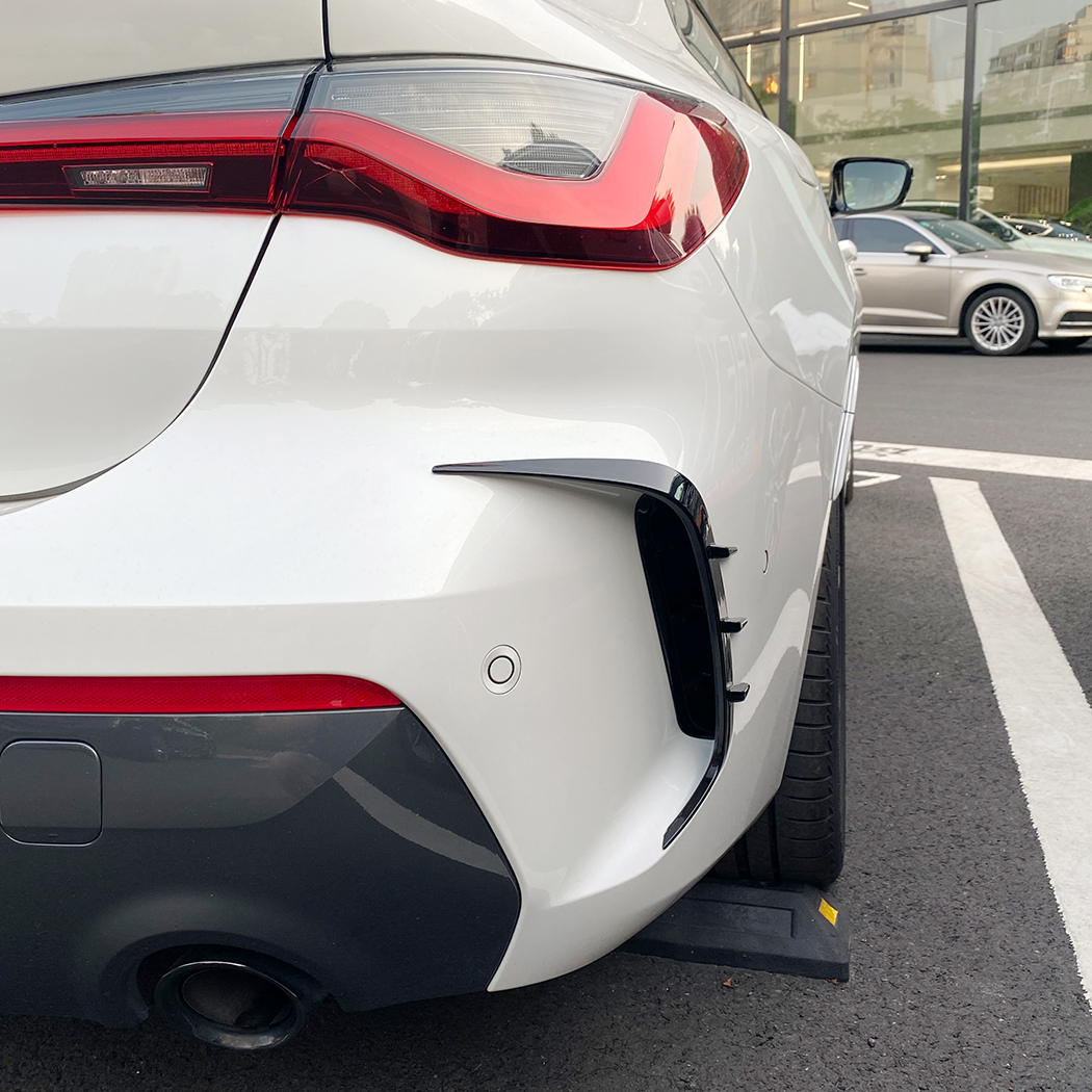 AMP-Z Rear Bumper Fins Spoiler Canards For BMW 4 Series G22 G23 M Sport 2020+