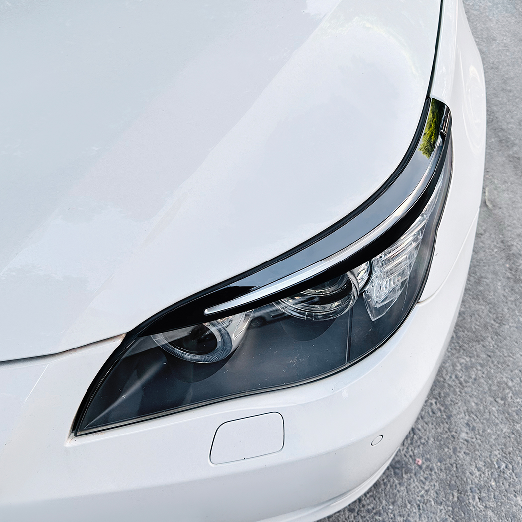 AMP-Z Headlight Eyebrows Eyelids Sticker For BMW 5 Series E60 E61 2004-2010