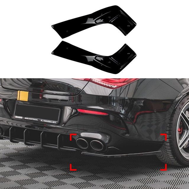 AMP-Z Rear Side Splitter Sticker For Mercedes Benz CLA Class CLA35 CLA45 AMG 2020+