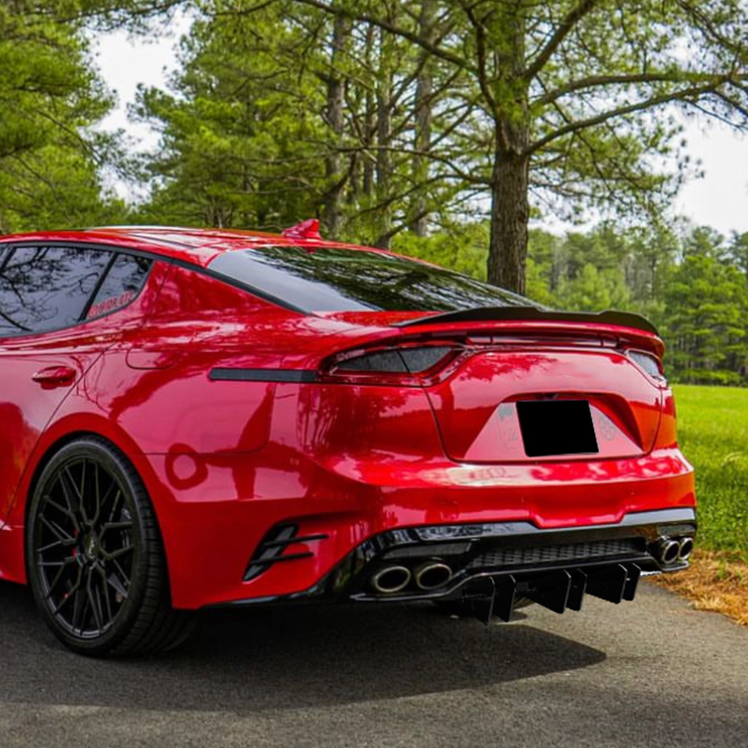 AMP-Z Rear Bumper Short Spoiler Diffuser Valance Lip For Kia Stinger 2018-2020