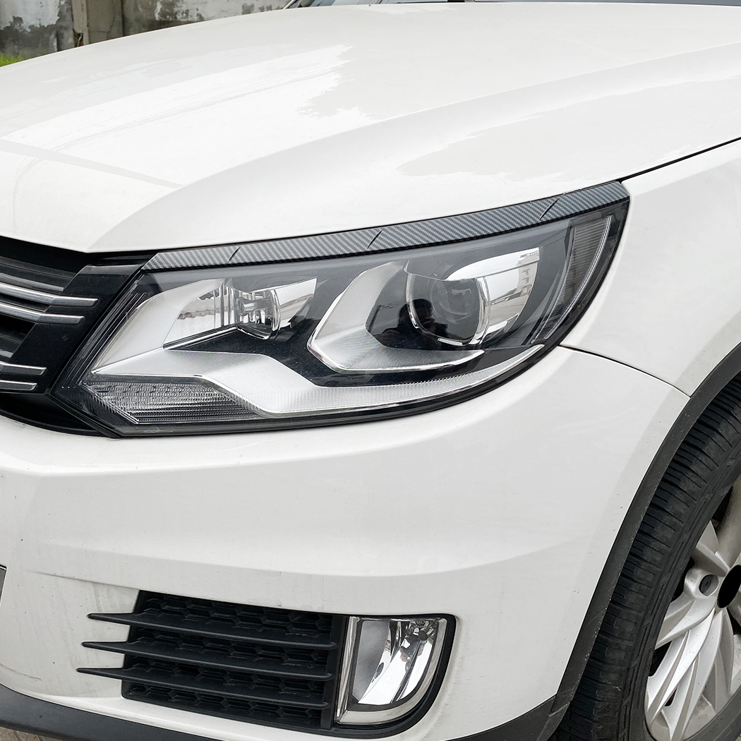 AMP-Z Headlight Eyebrows Eyelids Sticker For VW Volkswagen Tiguan MK1 Facelift 2011-2016