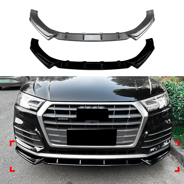 AMP-Z الأمامي الشفاه الشفاه spiltter لـ Audi Q5 Fy sline pre-facelift 2018-2020