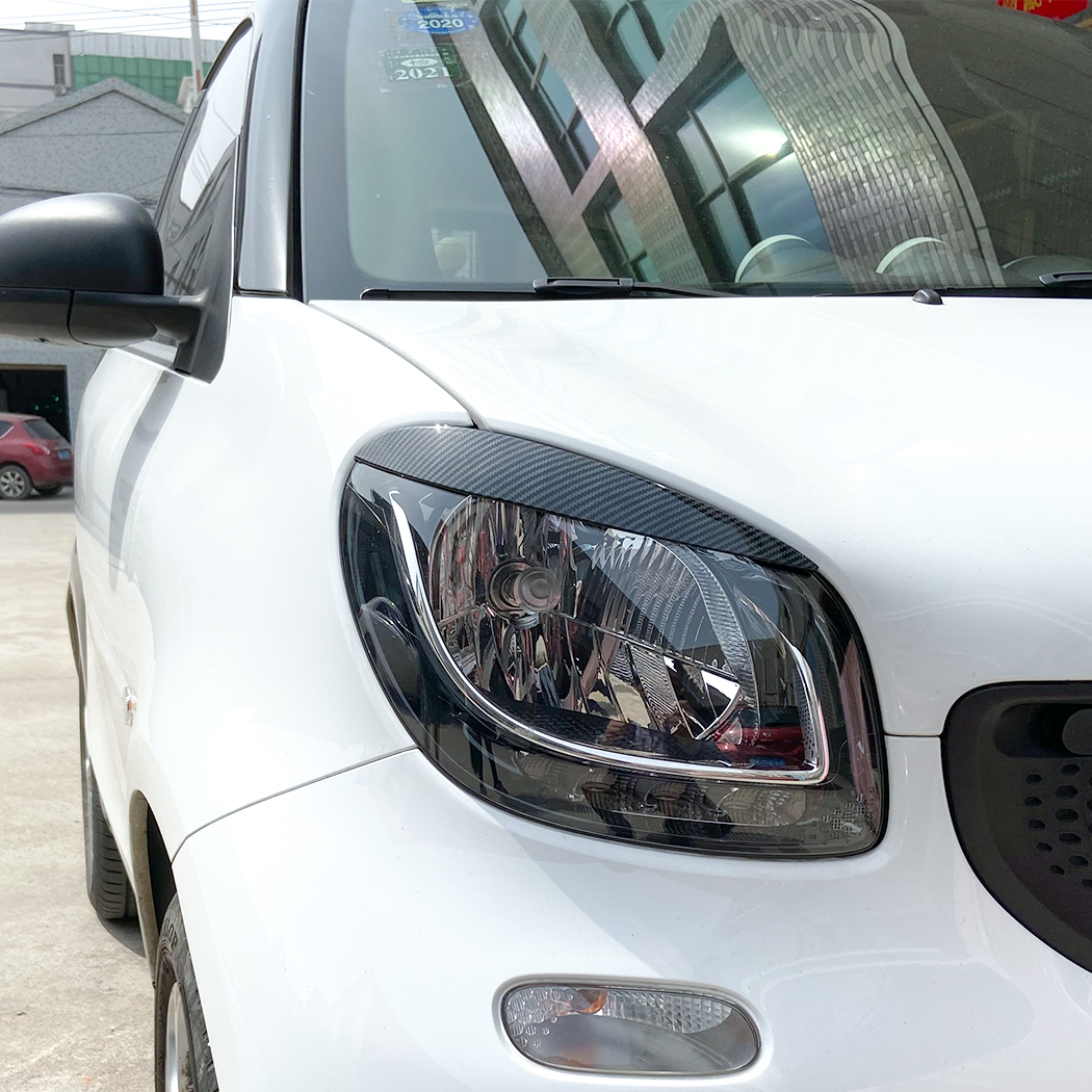 AMP-Z Headlight Eyebrows Eyelids Sticker For Mercedes Benz Smart C453 2014+