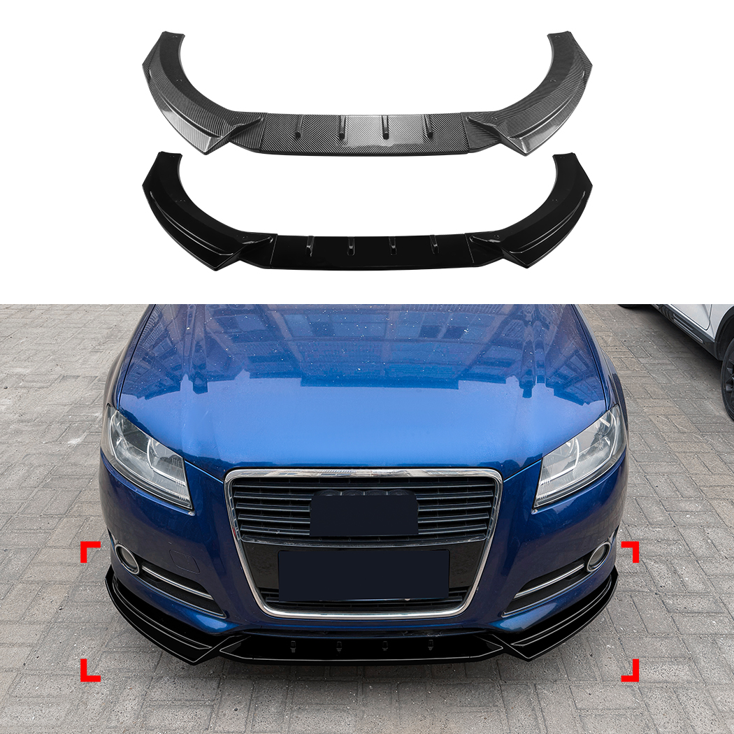 AMP-Z Front Bumper Lip Splitter For Audi A3 8P Facelift Standard 2008-2012