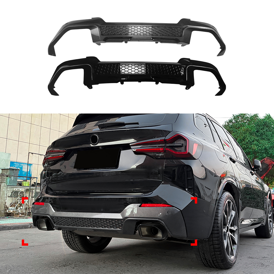 AMP-Z Rear Bumper Spoiler Lip For BMW X3 G01 LCI M Sport 2022-2024
