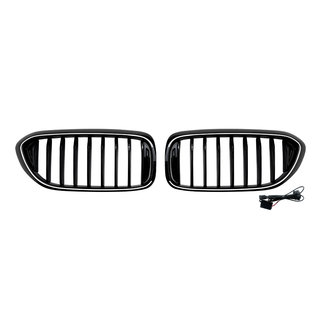 AMP-Z Front Bumper Grille Grill With Lights For BMW 5 Series G30 G31 Pre-Facelift 2017-2020