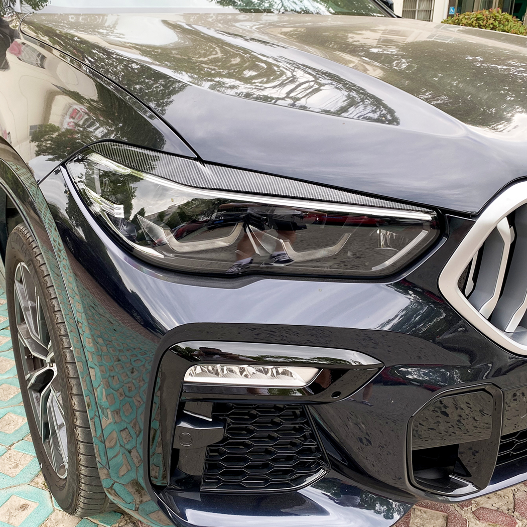 AMP-Z Headlight Eyebrows Eyelids Sticker For BMW X5 G05 X6 G06 2019+
