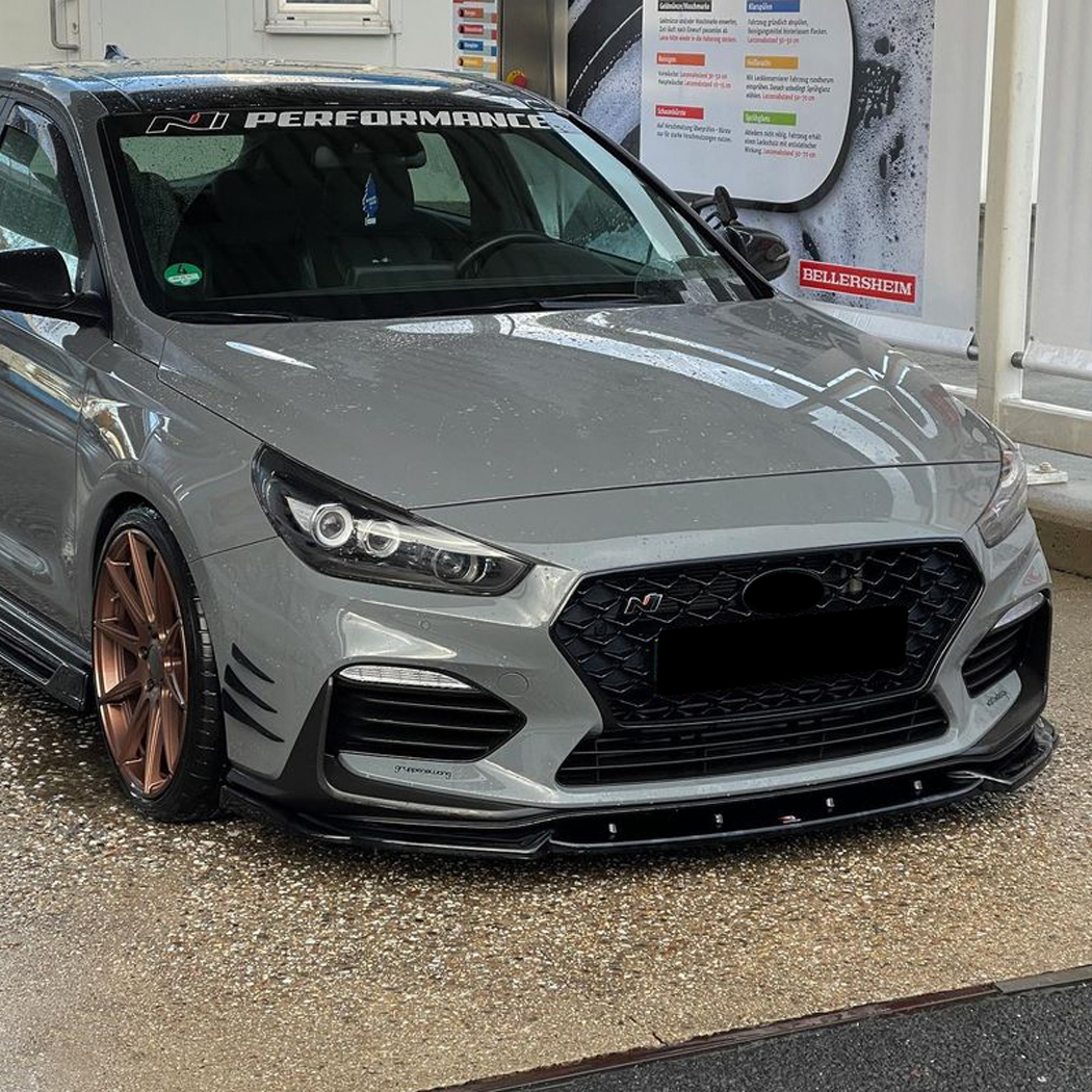 AMP-Z Front Bumper Lip Spiltter For Hyundai I30N MK3 MK3.5 2017-2020+