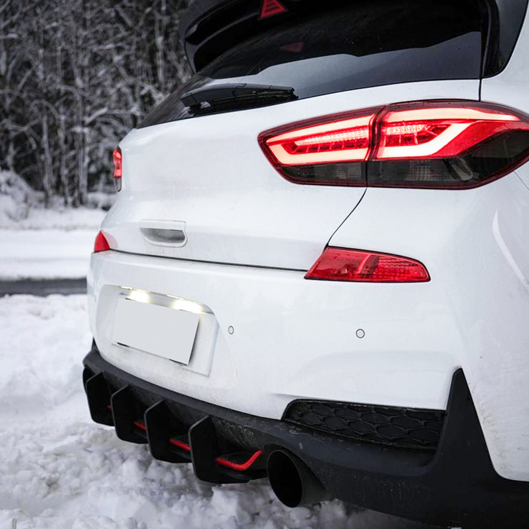 AMP-Z Rear Bumper Spoiler Diffuser Valance Lip For Hyundai I30N Pre-Facelift 2017-2019