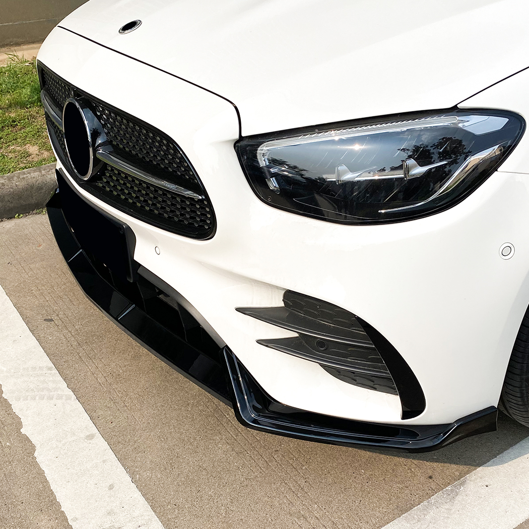 AMP-Z Front Bumper Lip Spiltter For Mercedes Benz E Class W213 C238 Facelift AMG-Line 2021+