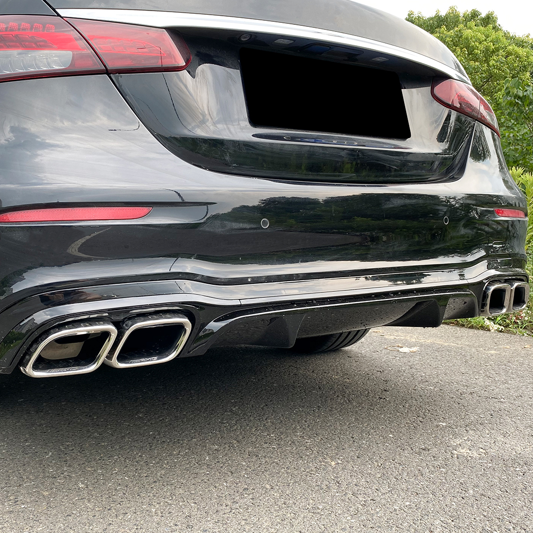 AMP-Z Rear Bumper Spoiler Lip For Mercedes Benz E Class W213 Facelift 4-Doors 2021-2023