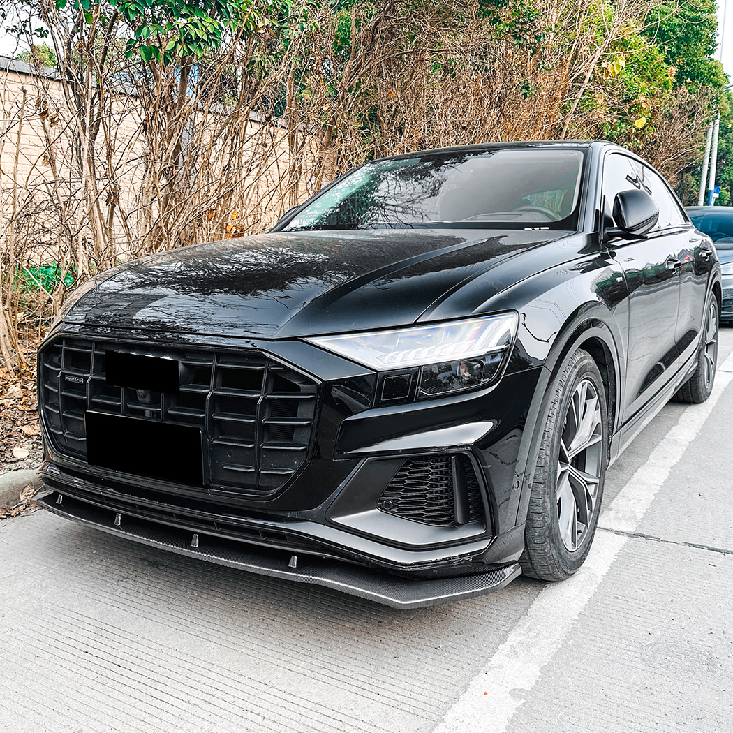 AMP-Z Front Bumper Lip Spiltter For Audi Q8 SQ8 Sline 2019-2023
