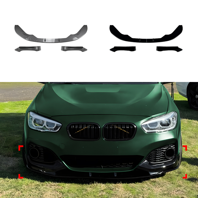AMP-Z الأمامي الشفاه الشفاه SPILTTER لـ BMW 1 Series F20 F21 LCI M-Pack 2015-2019