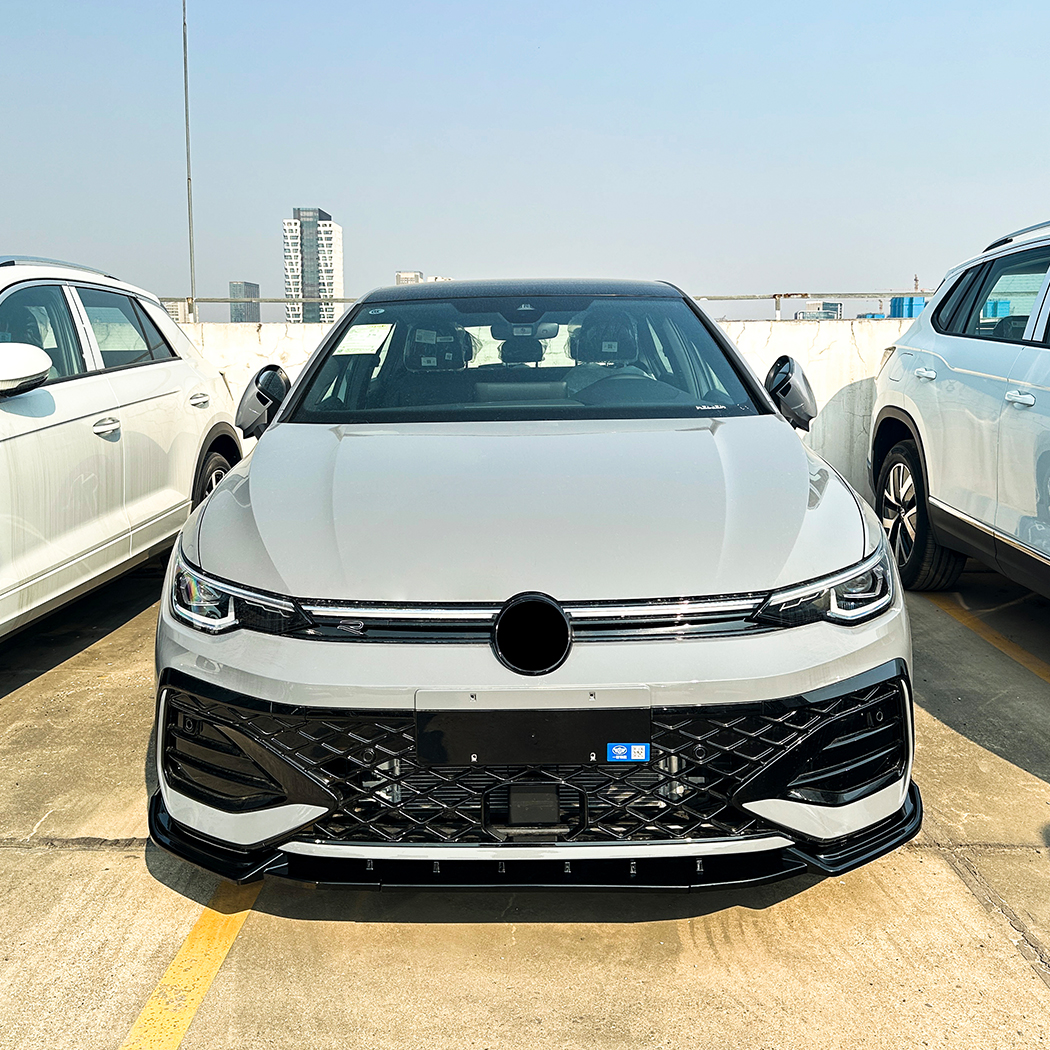 AMP-Z Front Bumper Lip Spiltter For VW Volkswagen Golf MK8 8.5 Rline GTI 2024+