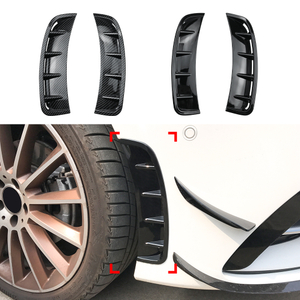 AMP-Z Front Bumper Fins Side Spoiler Canards (Type A) For Mercedes Benz A Class W177 Hatchback/Sedan AMG Line 2018+