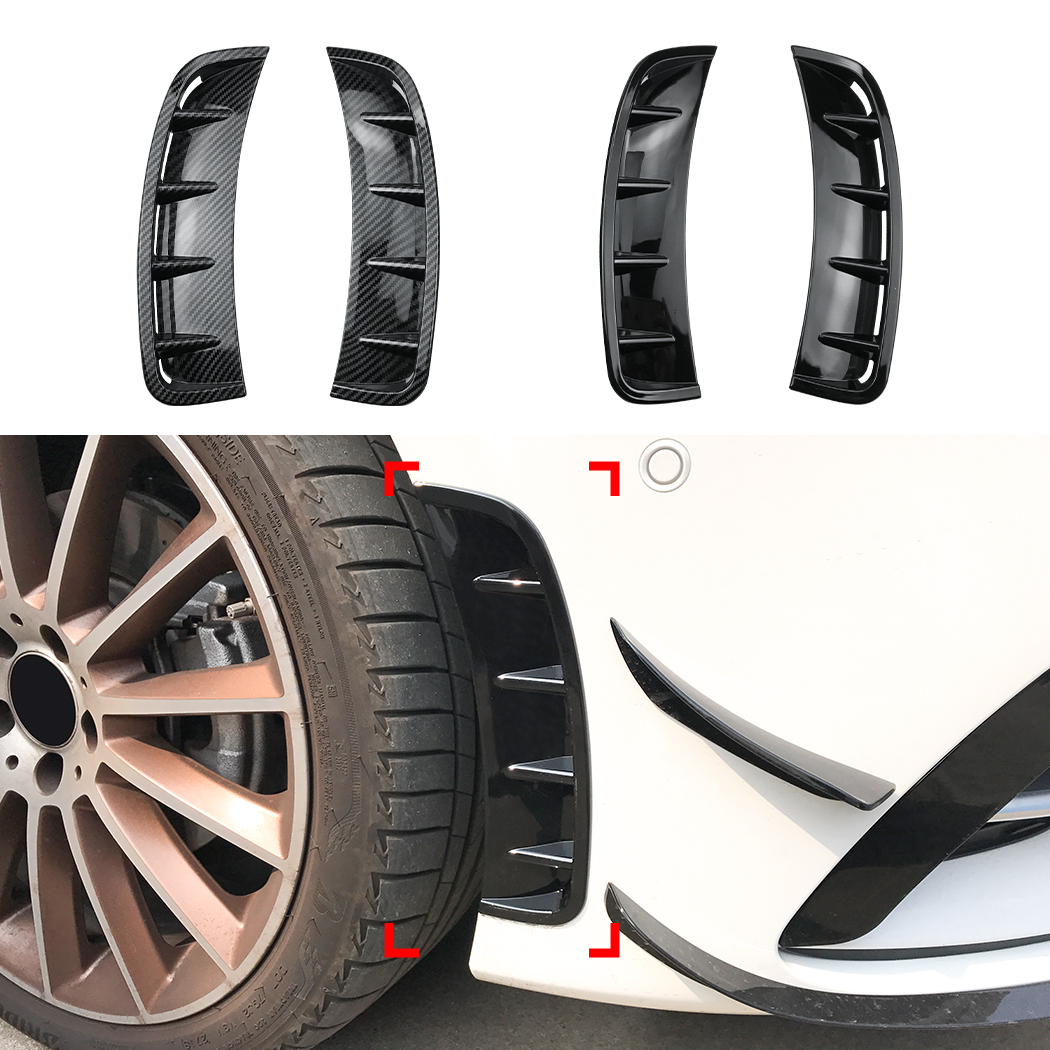 AMP-Z Front Bumper Fins Side Spoiler Canards (Type A) For Mercedes Benz A Class W177 Hatchback/Sedan AMG Line 2018+