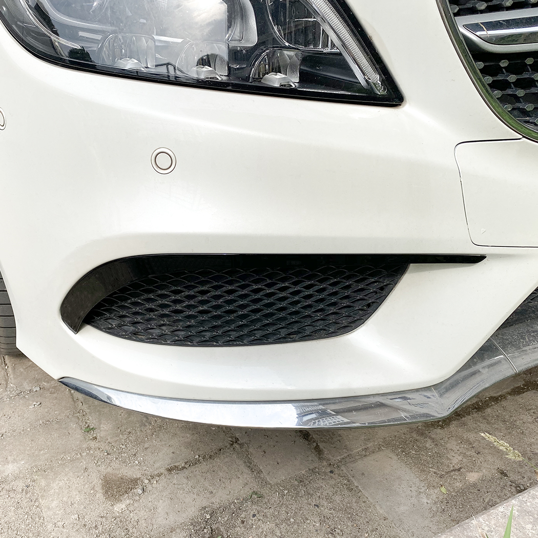 AMP-Z Front Bumper Fins Spoiler Canards For Mercedes Benz CLS Class C218 X218 Facelift AMG-Line 2015-2017