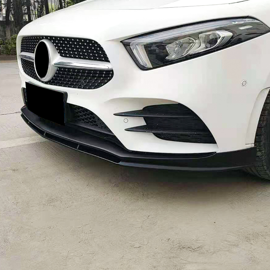 AMP-Z Front Bumper Lip Spiltter For Mercedes Benz A Class W177 AMG Line 2018+