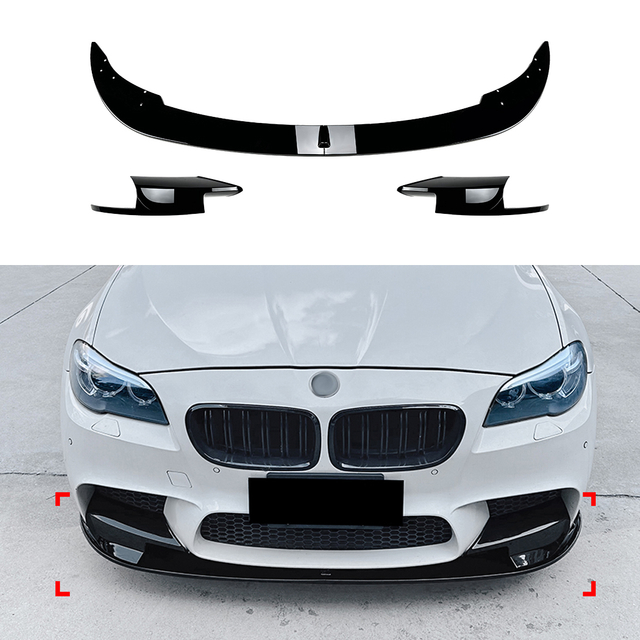 AMP-Z Front Bumper Lip Spiltter For BMW 5 Series F10 F11 M5 2011-2017