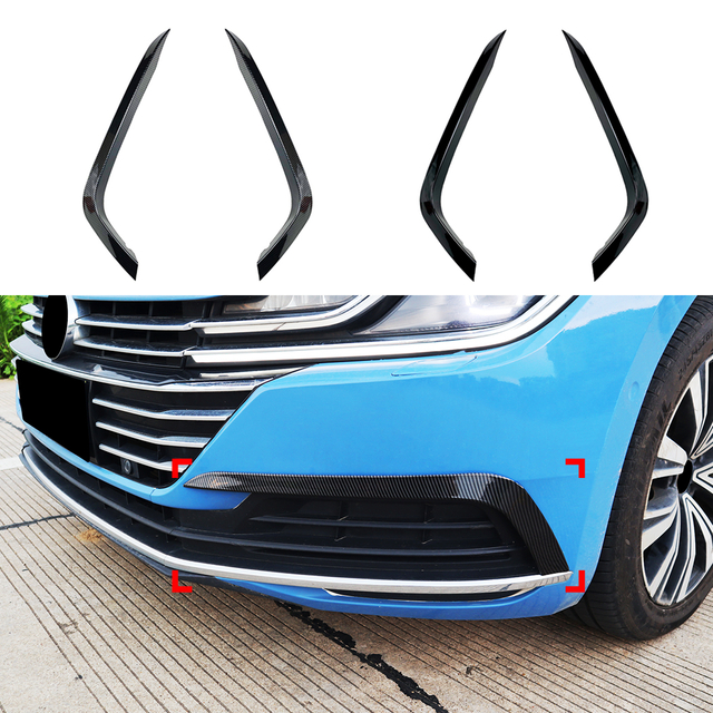 AMP-Z Front Bumper Fins Spoiler Canards For VW Volkswagen Arteon(CC) Except Rline 2017-2020