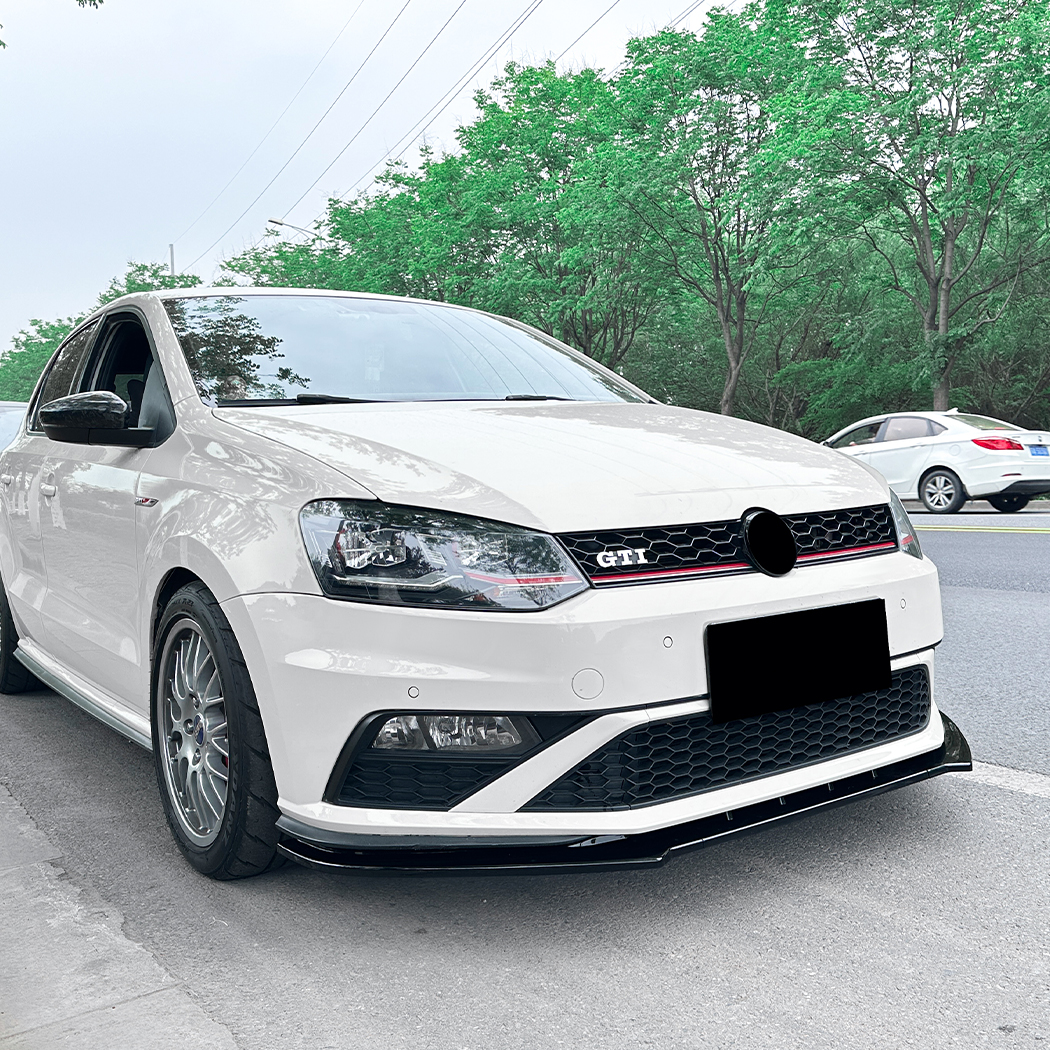 AMP-Z Front Bumper Lip Spiltter For VW Volkswagen Polo 6C GTI 2015-2018