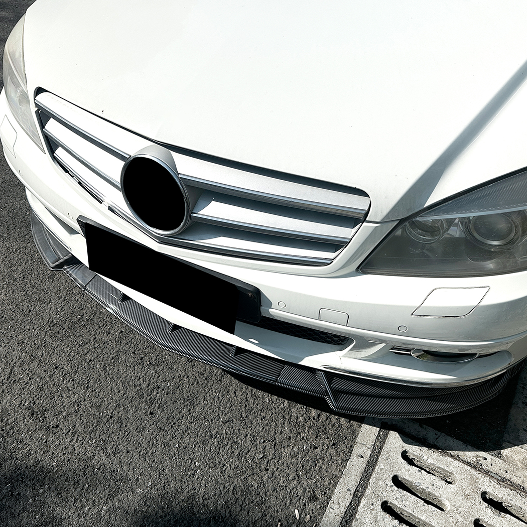 AMP-Z Front Bumper Lip Spiltter For Mercedes Benz C Class W204 Pre-Facelift 2007-2010