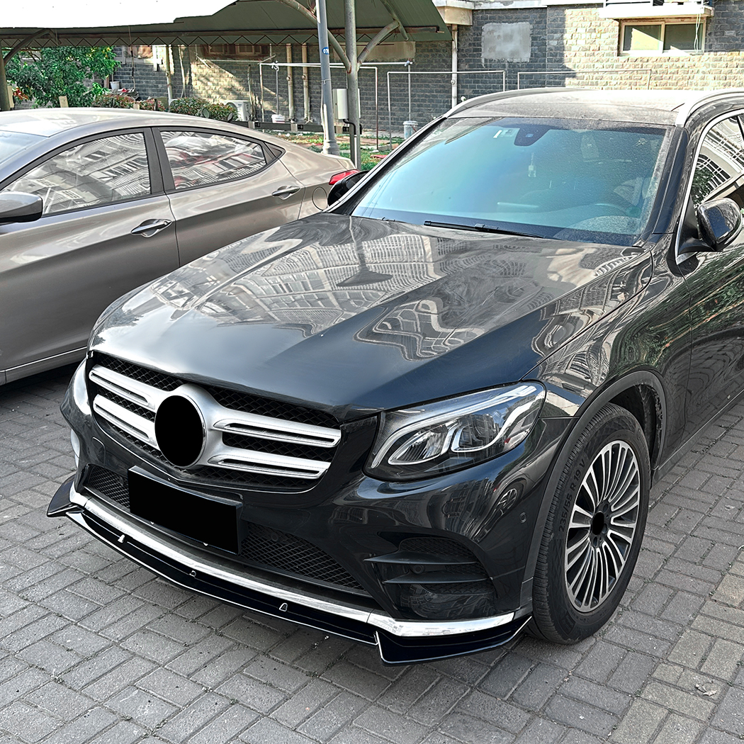 AMP-Z Front Bumper Lip Spiltter For Mercedes Benz GLC Class X253 C253 Pre-facelift AMG Line 2016-2019