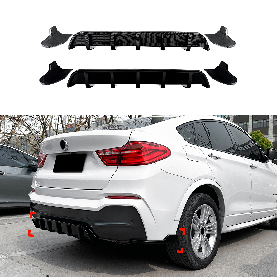 AMP-Z Rear Bumper Spoiler Lip For BMW X4 F26 M Sport 2014-2018
