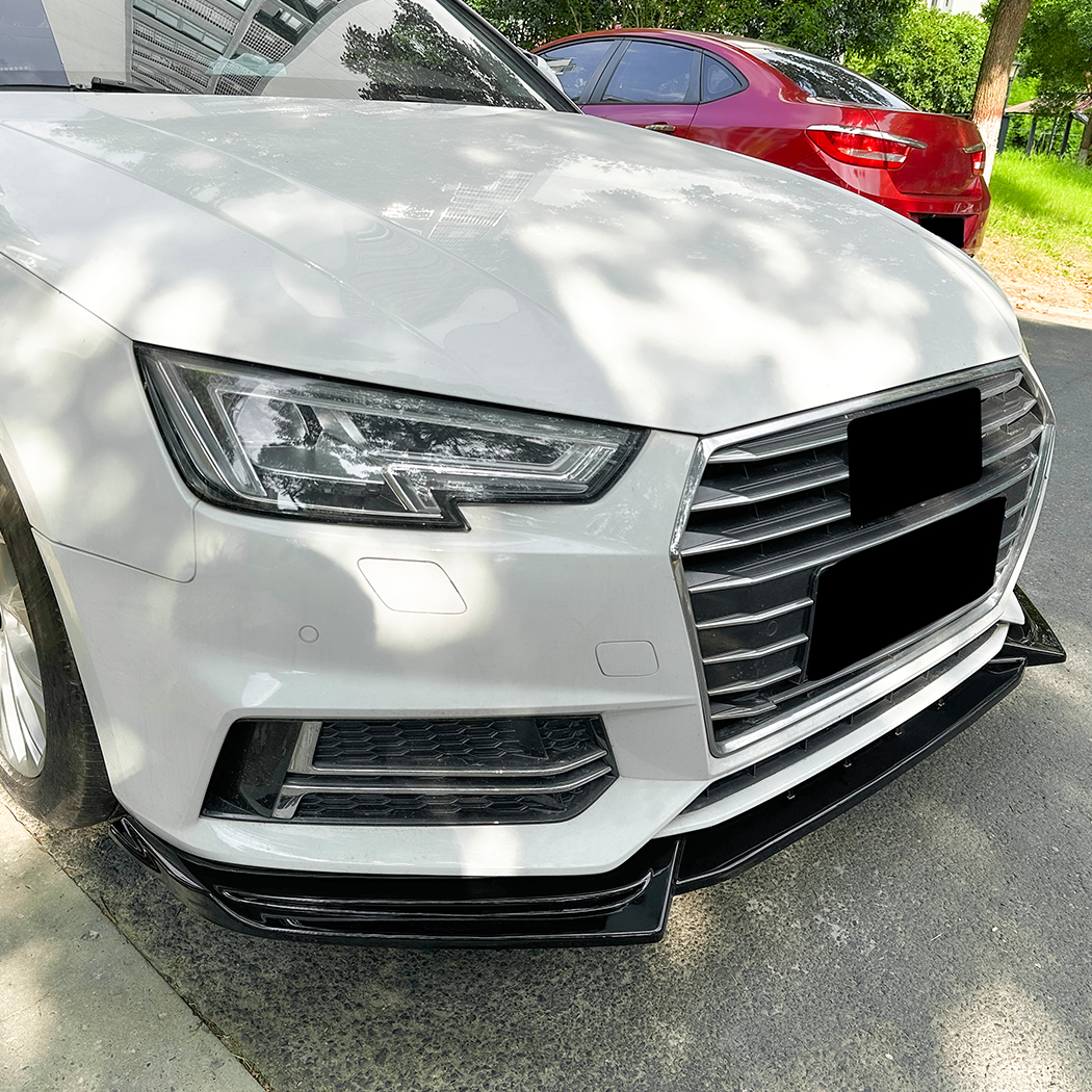 AMP-Z Front Bumper Lip Spiltter For Audi A4 B9 Sline Pre-facelift 2017-2019