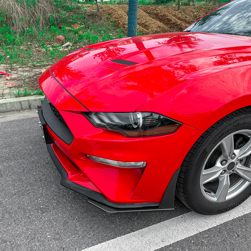 AMP-Z Front Side Splitter Sticker For Ford Mustang MK6.5 2018-2023