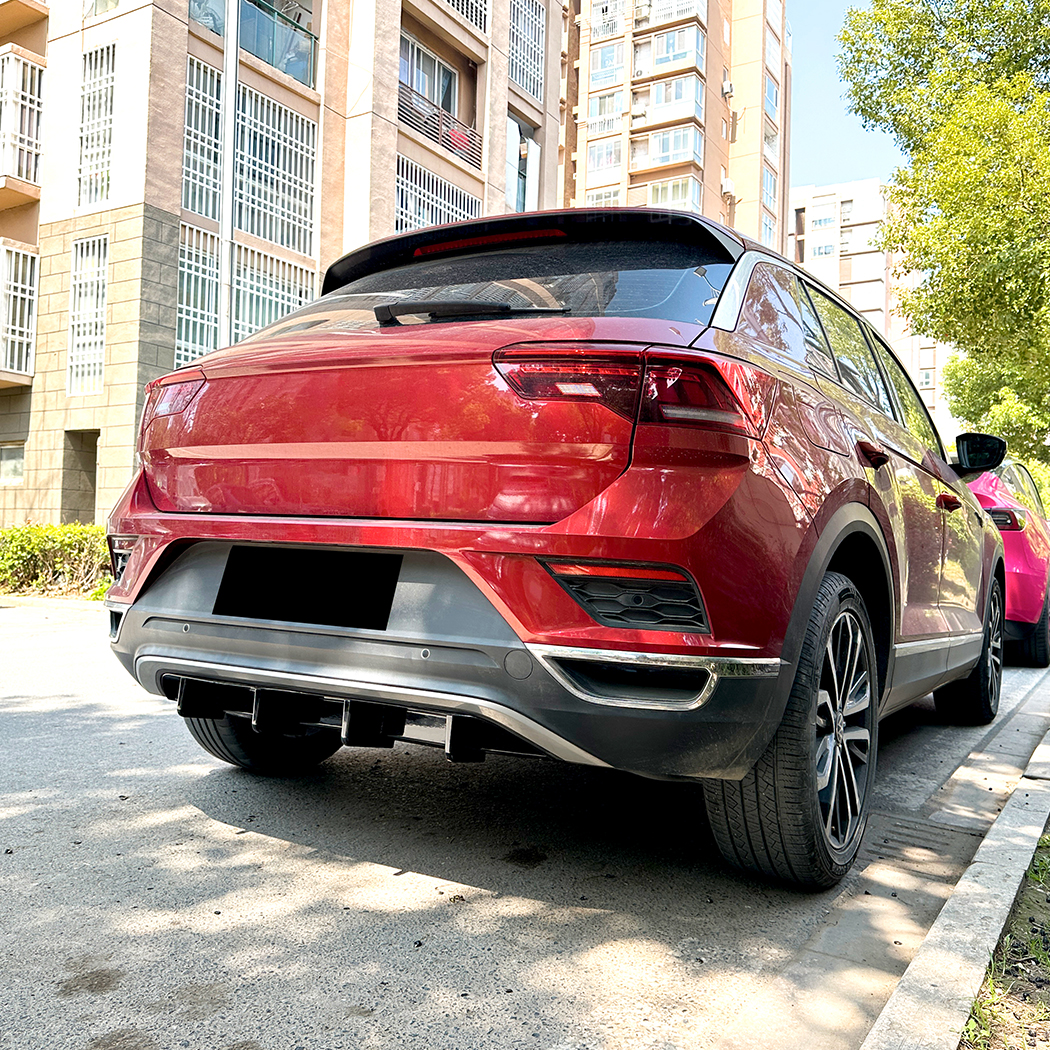 AMP-Z Rear Bumper Spoiler Lip For VW Volkswagen T-Roc Standard 2018-2022