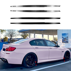 AMP-Z Side Skirt Rocker Panel Splitter Lip For BMW 5 Series F10 F11 M Sport 2011-2017