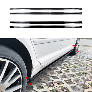 AMP-Z Side Skirt Rocker Panel Splitter Lip For Audi A3 8P Sline 2004-2013
