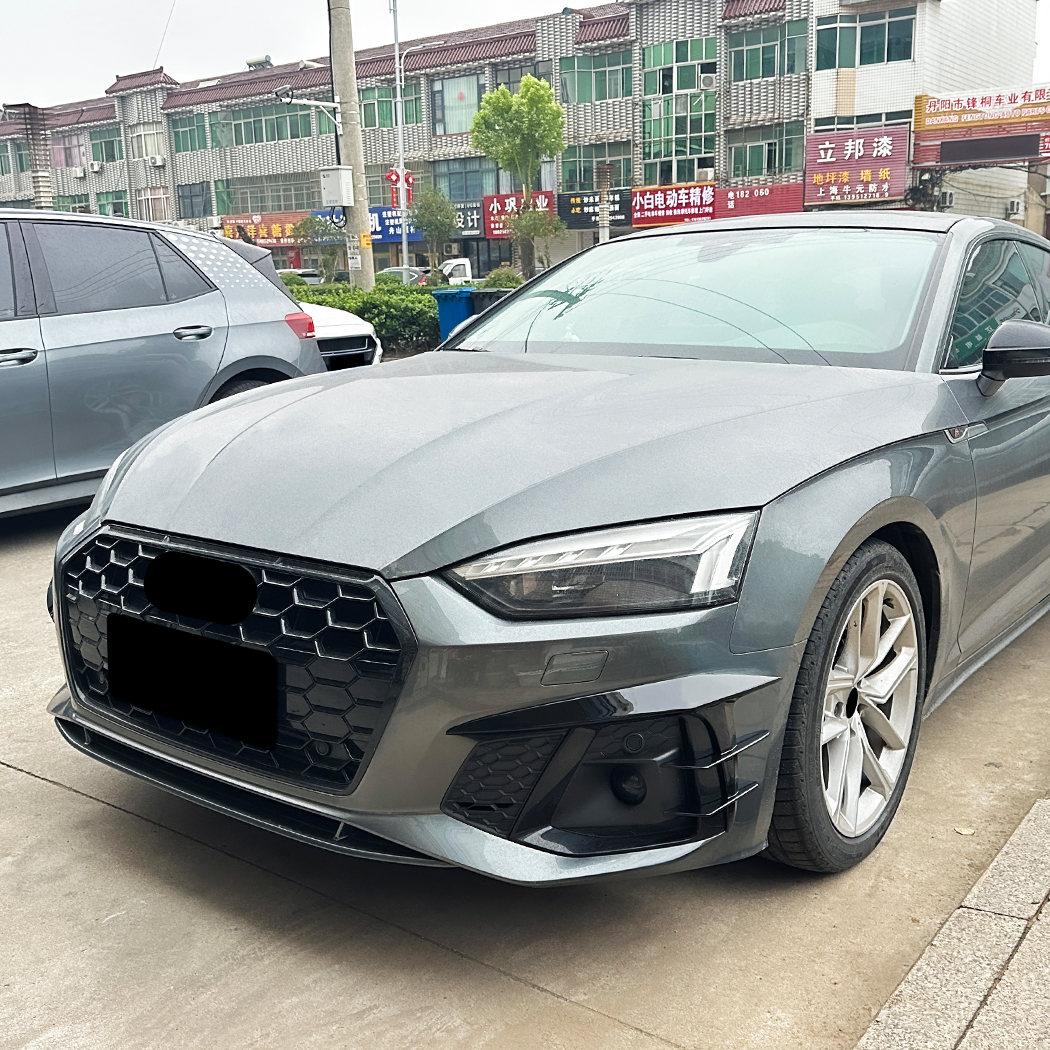 AMP-Z Front Bumper Fins Spoiler Canards For Audi A5 S5 F5 Facelift Sline 2021-2024