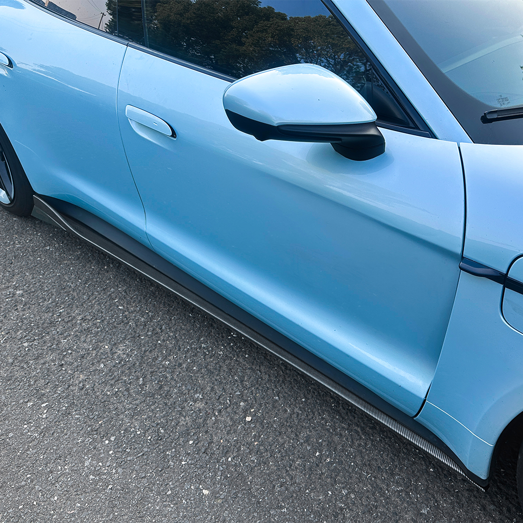 AMP-Z Side Skirt Rocker Panel Splitter Lip For Porsche Taycan 2019+