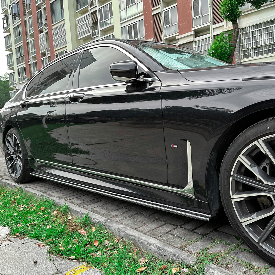 AMP-Z Side Skirt Rocker Panel Splitter Lip For BMW 7 Series G12 2016-2022