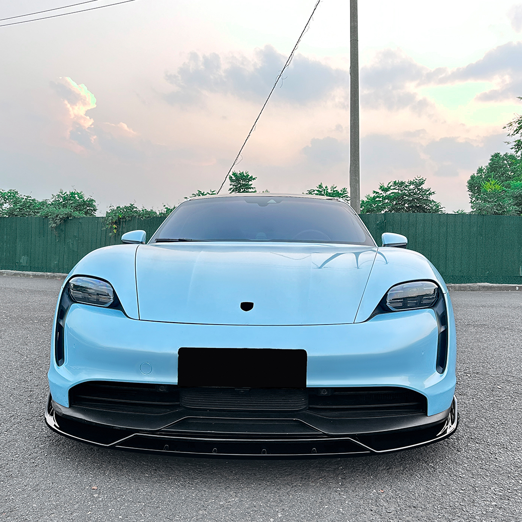 AMP-Z Front Bumper Lip Splitter For Porsche Taycan 2019+