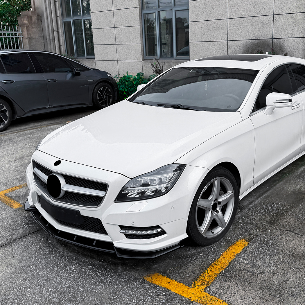 AMP-Z Front Bumper Lip Splitter For Mercedes Benz CLS Class C218 Pre-Facelift AMG-Line 2011-2013