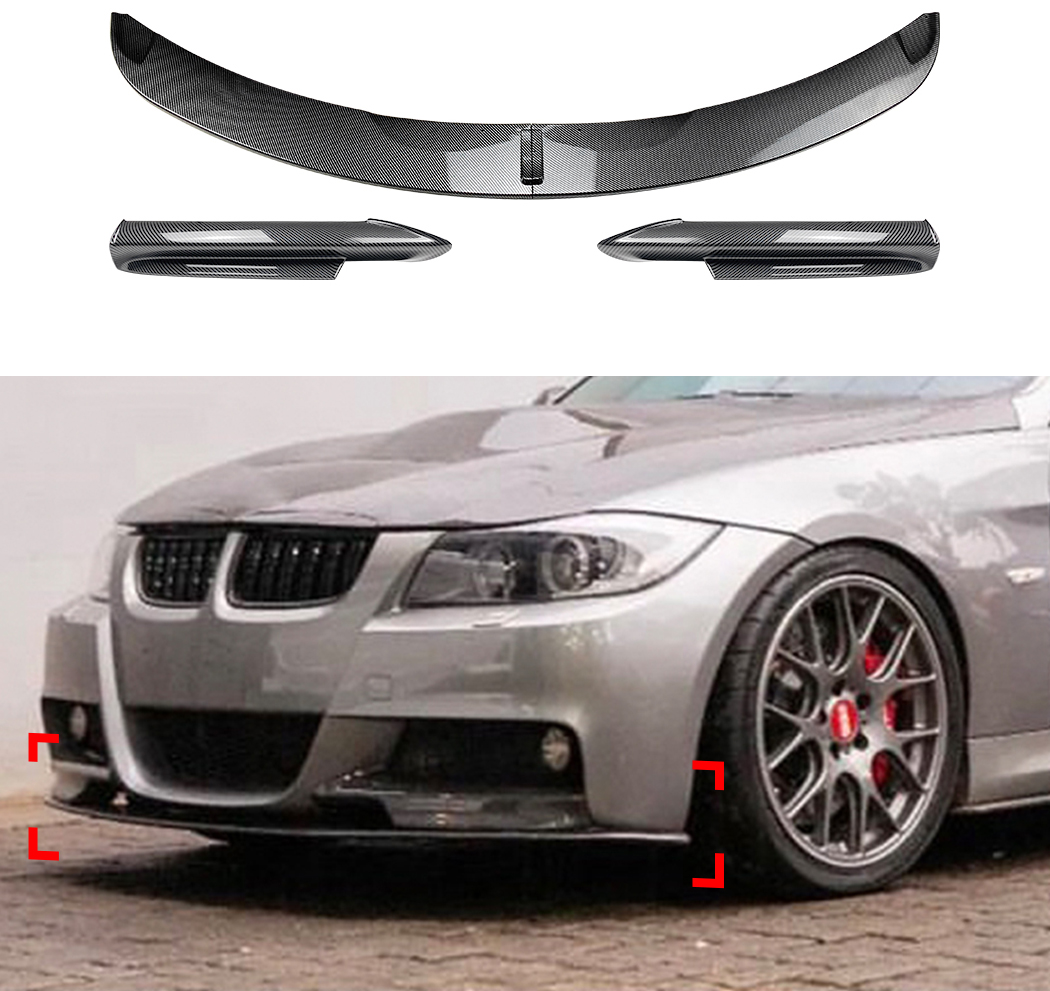 AMP-Z Front Bumper Lip Spiltter For BMW 3 Series E90 M-Tech 2005-2008