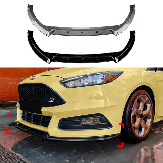 AMP-Z الأمامي الشفاه الشفاه spiltter لـ Ford Focus st MK3. 5 2015-2018