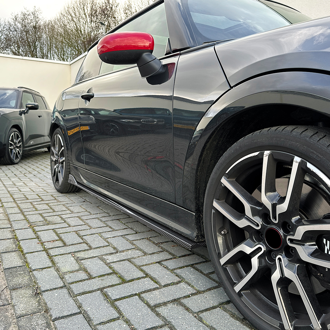 AMP-Z Side Skirt Rocker Panel Splitter Lip For BMW Mini Cooper JCW F66 F67 2024+