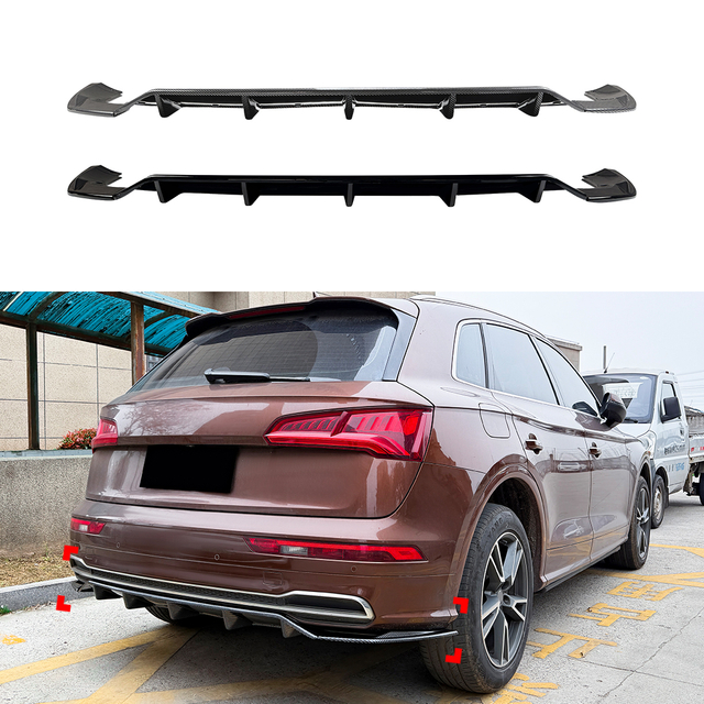 AMP-Z Rear Bumper Spoiler Lip For Audi Q5 FY Pre-facelift Sline 2018-2020