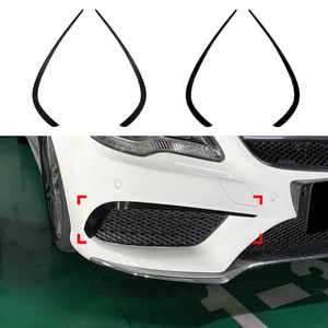 AMP-Z Front Bumper Fins Spoiler Canards For Mercedes Benz E Class E Coupe C207 Facelift AMG-Line 2013-2016