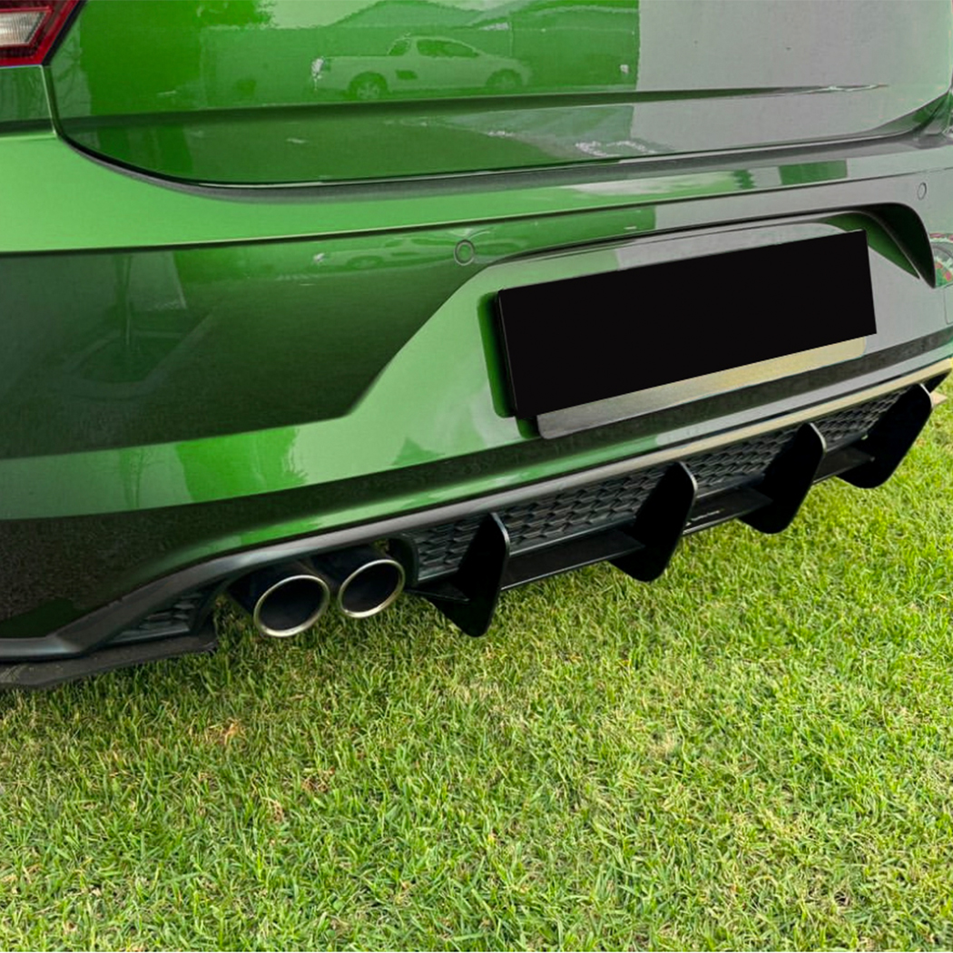 AMP-Z Rear Bumper Spoiler Diffuser Valance Lip For Volkswagen VW Polo MK6 GTI 2019-2021