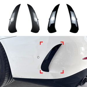 AMP-Z Rear Bumper Fins Spoiler Canards For Mercedes Benz C Class W206 S206 AMG Line 2022+
