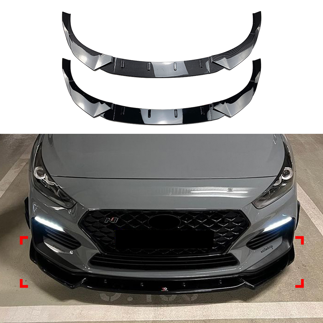 AMP-Z Front Bumper Lip Spiltter For Hyundai I30N MK3 MK3.5 2017-2020+