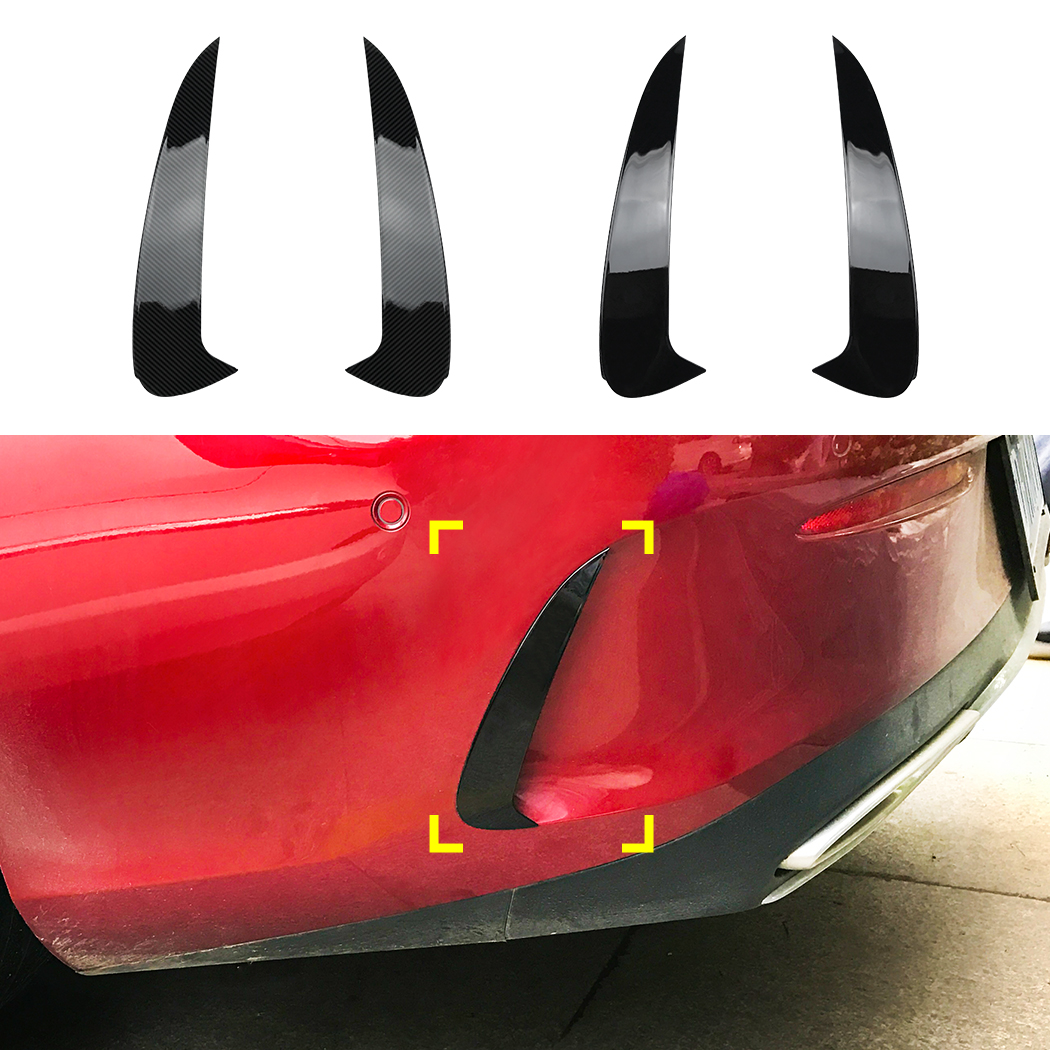 AMP-Z Rear Bumper Fins Spoiler Canards For Mercedes Benz E Class C238 2016-2023