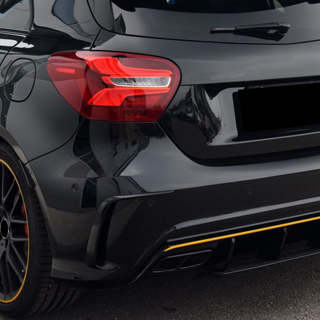AMP-Z Rear Bumper Fins Spoiler Canards For Mercedes Benz A Class W176 2013-2018
