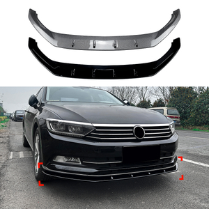 AMP-Z Front Bumper Lip Spiltter Black For VW Volkswagen Passat B8 Standard 2016-2019