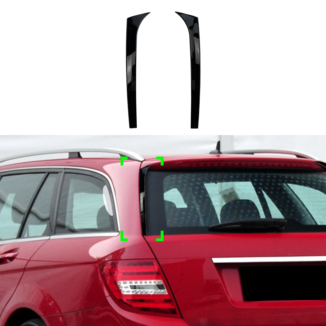 AMP-Z Rear Roof Wing Side Spoiler For Mercedes Benz C Class S204 2008-2014